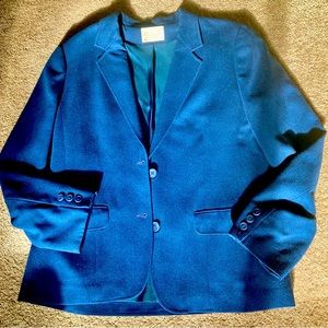 VTG 1960s Pendleton Gold Label Navy Wool Blazer SZ 16 Classic Dark Academia